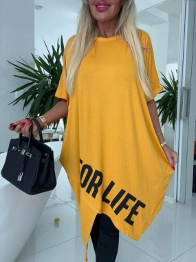 Dámská tunika ala šaty s kapsami For Life žlutá