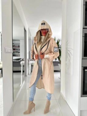 Dámská šusťáková bunda větrovka CHIC béžová