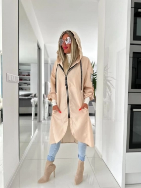 Dámská šusťáková bunda větrovka CHIC béžová