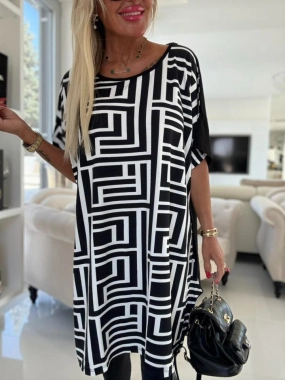Dámská big oversize tunika cípy labyrint Dáša