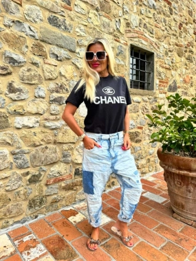 S Luxusní dámské pružné Baggy Jeans džíny rifle