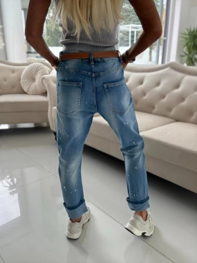 XL Topky trendy elastické džíny rifle srdce korálky