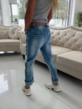 XL Topky trendy elastické džíny rifle srdce korálky