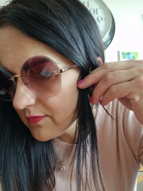 Luxusní dámské kovové sluneční brýle Stylle hnědé