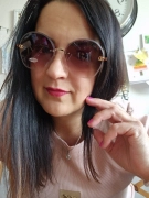 Luxusní dámské kovové sluneční brýle Stylle hnědé