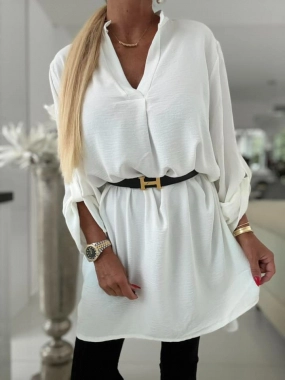 Delší tunika halenka s prodlouženou zadní částí