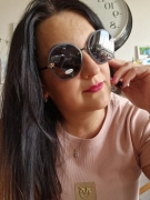Luxusní dámské kovové sluneční brýle Stylle černé