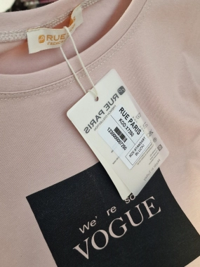Dámské bavlněné triko tričko Vogue potisk černé