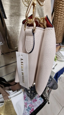 Dámská kabelka crossbody Laura Biaggi krémově bílá