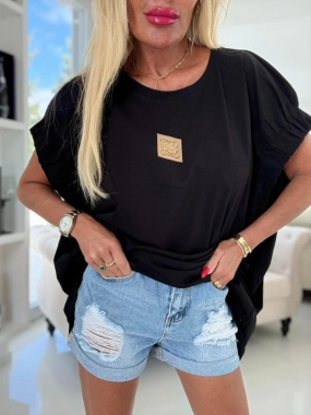 Trendy dámská halenka tričko s logem Sailor černá