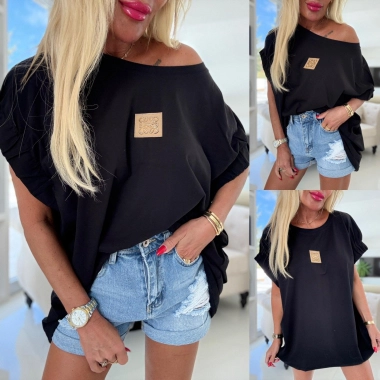 Trendy dámská halenka tričko s logem Sailor černá