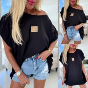 Trendy dámská halenka tričko s logem Sailor černá