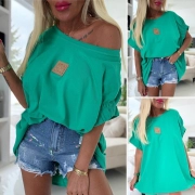 Trendy dámská halenka tričko s logem Sailor zelená