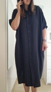 Dámské šaty na propínání oversize Thea černá