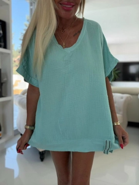 Mušelínová dámská halenka do véčka Leea černá