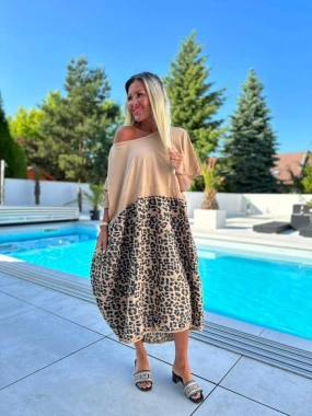Dámské letní šaty leopardí tygrovaný vzor