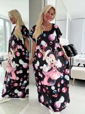 Oversize dámská šatovka myška Minnie long