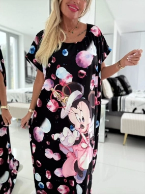 Oversize dámská šatovka myška Minnie long