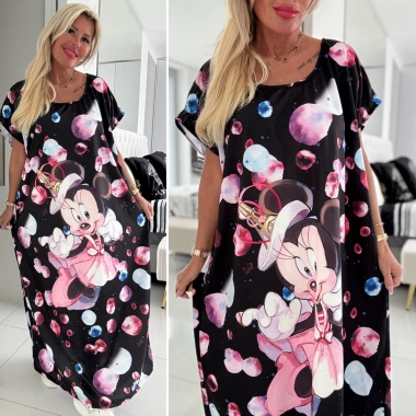Oversize dámská šatovka myška Minnie long