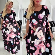 Oversize dámská šatovka myška Minnie long