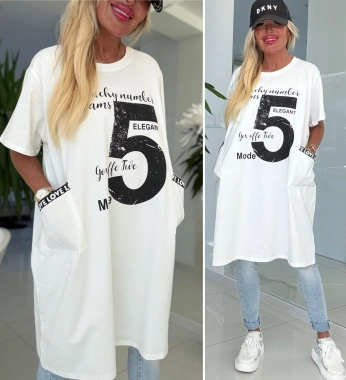 Dámská šatovka Number 5 s kapsami