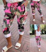 Kalhoty tepláky bavlněné Summer army neon