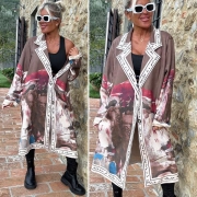 Stylový cardigan luxusní dlouhé sako kabátek Autumn Collection