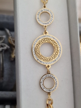 Luxusní dámský náramek na ruku kruh zdobený zirkony