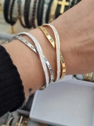 N69 Nádherný dámský náramek stříbrná barva