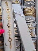 Luxusní dámský náramek na ruku strom života zlatý