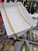 P15 Řetízek náhrdelník zlatý 0,5cm šíře