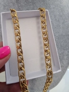 P17 Řetízek náhrdelník zlatý 1cm šíře