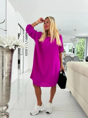 L/XL Dámské letní šaty Klárka fialová fuchsie