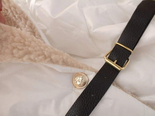 M/L Bílá prošívaná nová dámská maxi vesta