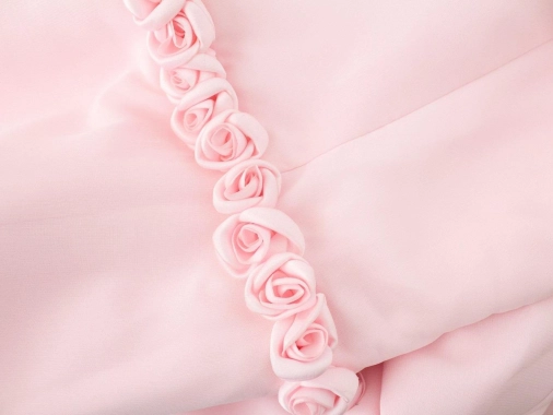 S/M Růžové plesové společenské nádherné šaty