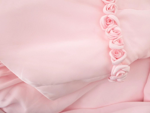 S/M Růžové plesové společenské nádherné šaty