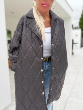 Luxusni přechodová bunda na druky logo černá