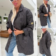 Luxusni přechodová bunda na druky logo černá