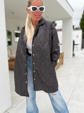 Luxusni přechodová bunda na druky logo černá