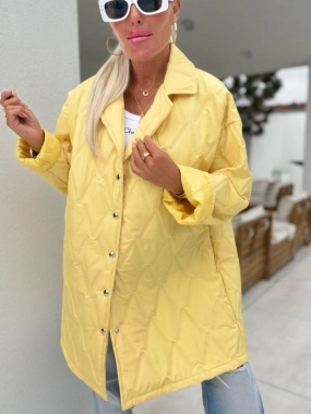 Luxusni přechodová bunda na druky logo žlutá