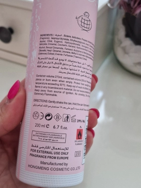 Parfémovaný tělový sprej inspirováno vůní Yara růžová 200ml