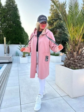 Nádherný dámský kabátek bez podšívky s kapucí