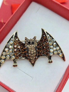 Luxusní brož netopýr zirkony