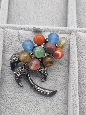 Luxusní brož větvička korálky