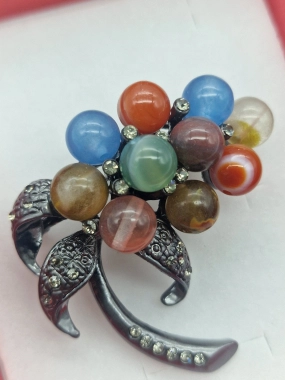 Luxusní brož větvička korálky