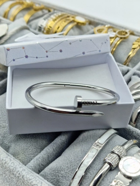 Luxusní dámský náramek Lora hřebík stříbrný