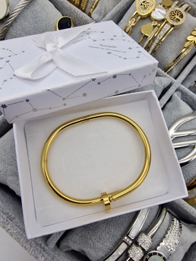 Luxusní dámský náramek Lora hřebík zlatý