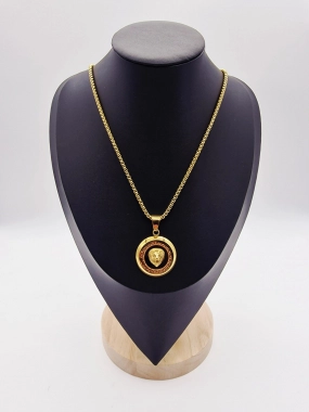 P3 Unisex náhrdelník s medailonkem lví hlava