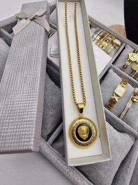 P3 Unisex náhrdelník s medailonkem lví hlava