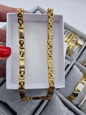 Masivní řetízek náhrdelník se vzorem ala Versace